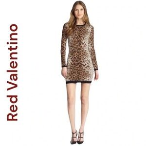 RED Valentino Leopard Sweater Dress